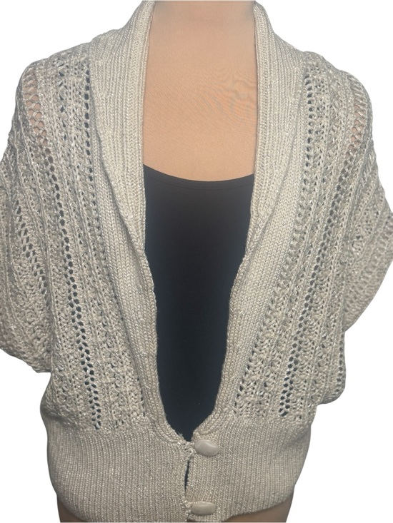 Moth Sweaters - Moth Anthropologie Cream Open Knit Cardigan Crochet Sweater Vest Boho M/L